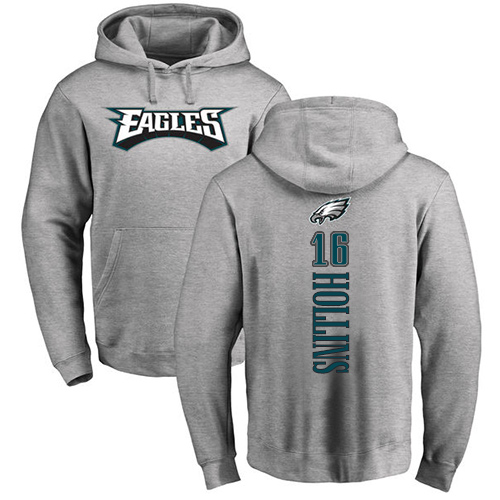 Men Philadelphia Eagles #16 Mack Hollins Ash Backer NFL Pullover Hoodie Sweatshirts->philadelphia eagles->NFL Jersey